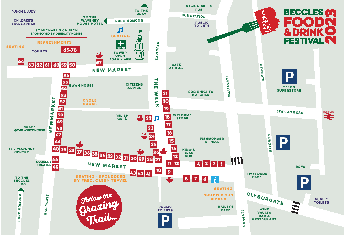 Beccles Food and Drink Festival 2023 Grazing Trail Map